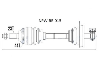 фото thumb №11, Піввісь привідна renault clio ii 1.5dci 01- kangoo 1.5dci 02- ліва nty