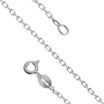 Srebrny Rodowany Łańcuszek 925 Wytrzymały Splot Anker 60 cm