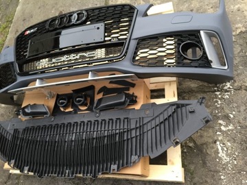 фото thumb №7, Бампер audi a7 2010-2014 4g7 передній рестайлінг стиль rs7 чорний quattro