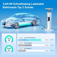 фото thumb №7, Evjuicion электрическая зарядное устройство автомобильная typ 2 10a 2,5kw 8m