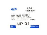 фото thumb №9, Накладка поперечина заднего задняя ford transit custom 2012 - 2018 оригинал 1836375