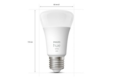 Philips Hue W 9 Вт A60 E27 в упаковке 2 шт. Philips Hue | Hue W 9W A60 E27, в упаковке 2шт.