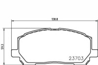 фото thumb №2, Тормозные колодки тормозные lexus rx toyota highlander 3.0/3.