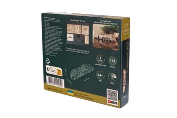 Деревянный механический 3D-пазл «Мини-локомотив» uGEARS Premium Puzzle