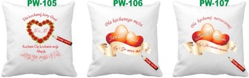 Poduszka na Walentynki żona mąż + z imiona imię Wzory MIX