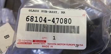 ЗАДНЕЕ БОКОВОЕ СТЕКЛО ЛЕВОЕ TOYOTA PRIUS PLUS V NEW ORG