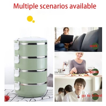 Food Bento Box Stainless Steel Multi-Layer Sealed Lunch Box For Women Kids