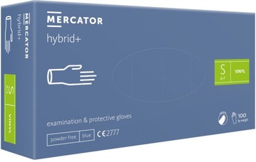 Rękawice Winylowe Nitrylowe Jednorazowe Mocne Hybrid + 7-S - 1000 Szt.