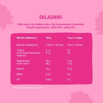 Фруктовые стрипсы Яблоко-малина ТМ BOB SNAIL 420г (30х14г)