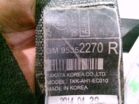 Mokka a 14r ремень безопасности правый перед 95352270 kr95366788 с Разборки, фото thumb