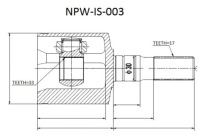 фото thumb №5, Npw-is-003 nty шарнир внутренний isuzu trooper, honda passport, opel monte