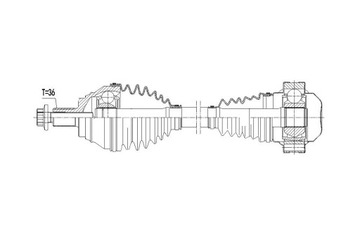 фото thumb №1, Піввісь привідна vw golf vii 1.4tsi 14- ліва