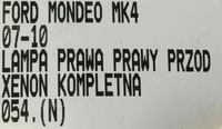 фото thumb №11, Ford mondo mk4 07-10 лампа праві перед передня ксенон 7s71-13d154-bl