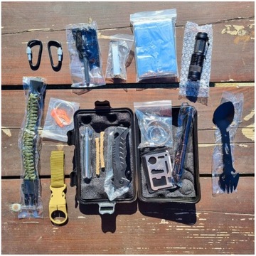 Набор для выживания Bushcraft 3in1 Военный рюкзак 35л Аварийный спальный мешок