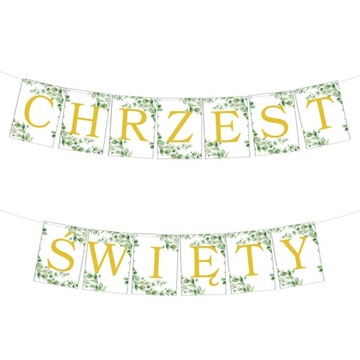 Chrzest Święty Dekoracje Balonowe Baner Ozdobny Do Dekoracji Na Chrzest