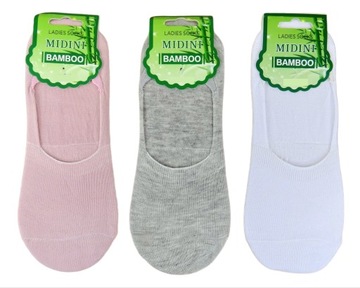 Balerinki stopki BAMBUSOWE x3 damskie wzór SM52 rozmiar 39-41