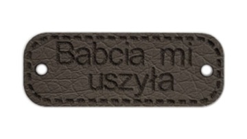 Бирка Бабушка сшила мне экокожу 30х11 мм D60