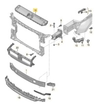 фото thumb №1, Оригинальный номер audi 8w0807081f защита поперечина передний audi a4 8w