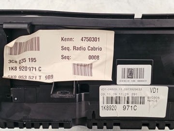 фото thumb №5, Vw scirocco 08-14 спидометр манометр 1k8920971c