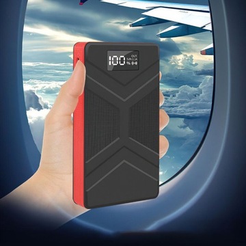 JUMP STARTER BOOSTER POWERBANK СО СВЕТОДИОДНЫМ ФОНАРЕМ + ЗАЖИМЫ 6000 мАч USB 3В1