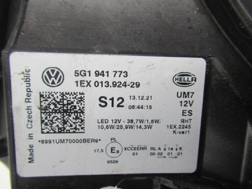 фото thumb №14, Vw golf 7 vii 5g рестайлінг лампа повний led le 5g1941773