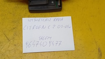 фото thumb №3, Дисплей радио citroen c2 03-05r 9647409477