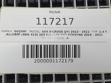 фото thumb №9, Двигун комплектний 1.4t 140 k14c suzuki sx4 s-cross рестайлінг