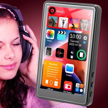 mp3-плеер 4-дюймовый сенсорный экран Full HD с шумоподавлением, поддержка