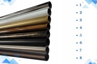 Черная стальная трубка Fi 25 1 5 - 100 см.