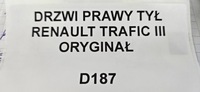 фото thumb №5, Дверь правый задняя renault trafic iii оригинал