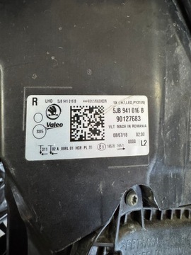 фото thumb №7, Фара правий лампа права передня skoda rapid рестайлінг led 5jb941016b