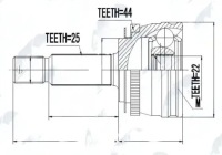 Купить Шрус  полуось npz-hy-540 nty hyundai accent 2, фото thumb