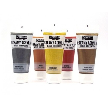 FARBA AKRYLOWA cream METALICZNA srebro 60ml