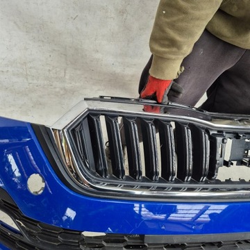 фото thumb №8, Skoda octavia iv 5e319- бампер перед переднее bez дырка решётка радиатора плита