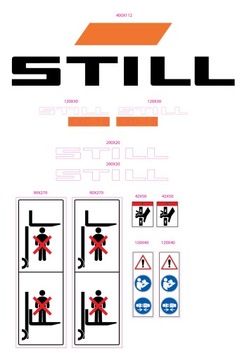 КОМПЛЕКТ NAKLEJEK STILL БАЛКА ПОГРУЗЧИК