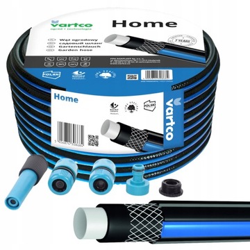 WĄŻ OGRODOWY 4-WARSTWOWY 25BAR 3/4'' 30M + ZESTAW KOŃCÓWEK PRODUKT POLSKI