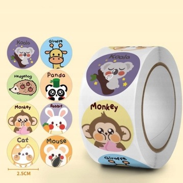 Naklejka Animal Rolling Gifts 500 sztuk