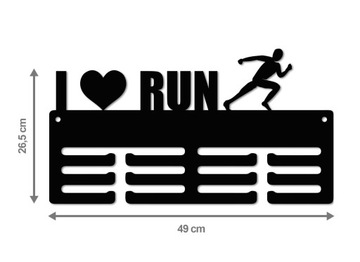 Вешалка для медалей I LOVE RUN 49см 22,3