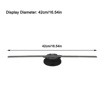 Wentylator z hologramem 3D, rozdzielczość 512x234p, 234 koraliki LED, 16,5
