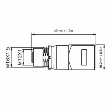 Соединительный кабель M12–RJ45, 4-контактный сетевой кабель