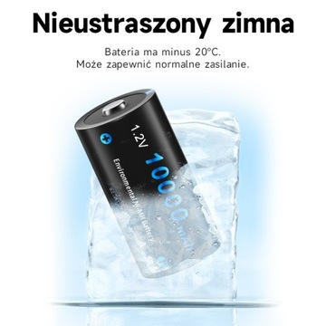 Аккумулятор NIMH 4CS 1,2 В 10 000 мАч D, размер LR20, с зарядным устройством
