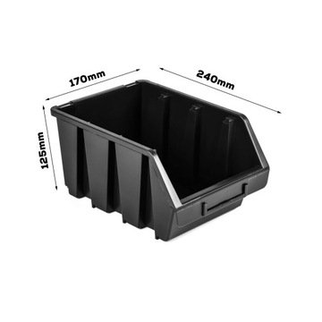 Pojemnik Kuweta Organizer Czarny 240x170x125