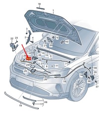 фото thumb №2, Vw taigo cs правый bonnet lock кабель 2g7823530