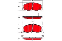 фото thumb №2, Тормозные колодки тормозные toyota перед lite-ace trw