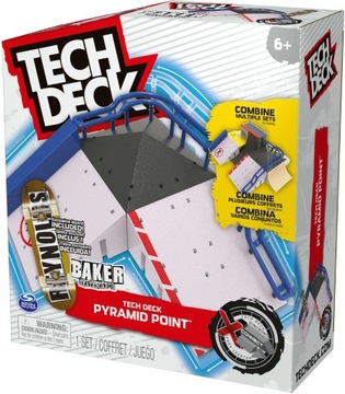 TECH DECK RAMPA PYRAMID POINT BAKER DESKOROLKA FINGERBOARD + NAKLEJKI