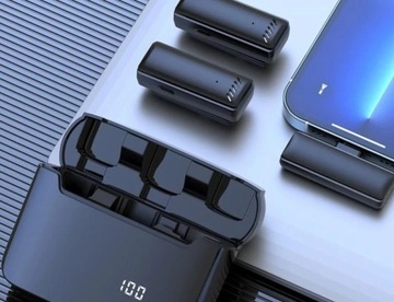 2 беспроводных петличных микрофона Spacetronik в футляре USB-C, черные