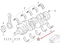 Вкладыш вала коленчатого bmw 5 e60 7522988 11217522988 Цена, фото thumb