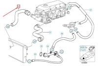 фото thumb №8, Bmw 3 compact e36 шланг основний  системи охолодження 11531716659 1716659 oem