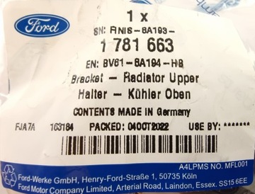 фото thumb №10, Кріплення верхній інтеркулер c-max _ focus _ kuga _ 1781663 _ bv61-8a194-hb