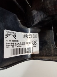 фото thumb №9, Лампа правая правый перед 9820554880 opel combo e berlingo iv rifter 21r eu